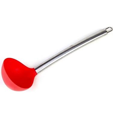 Imagem de Concha Em Silicone Com Cabo Inox Para Feijão,Caldos e Sopas