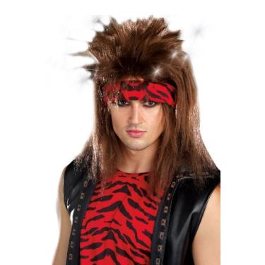 Imagem de Dreamgirl Peruca Rocker Feminina, Marrom, tamanho nico