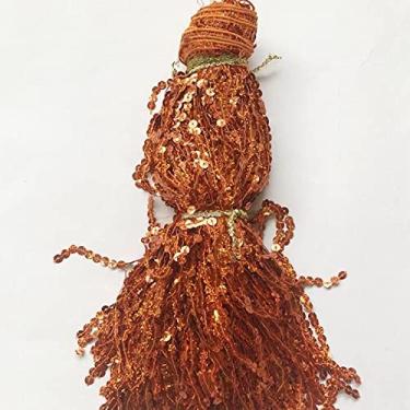 Imagem de 6,5 jardas 30 cm de largura glitter 7 mm lantejoulas borla franja aparar tecido de renda saias de dança de palco latino vestuário acessórios diy, b