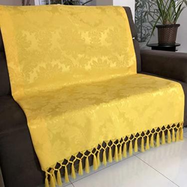 Imagem de Manta de Sofá Jacquard Amarelo 190x140