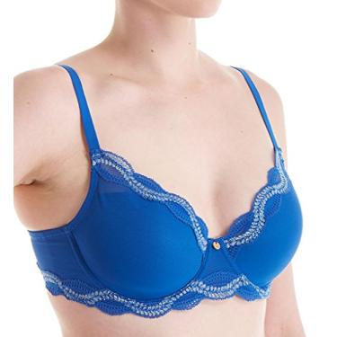 Imagem de Natori +Support Sutiã feminino plus size Pure Allure com contorno total, Crepúsculo azul náutico/prata