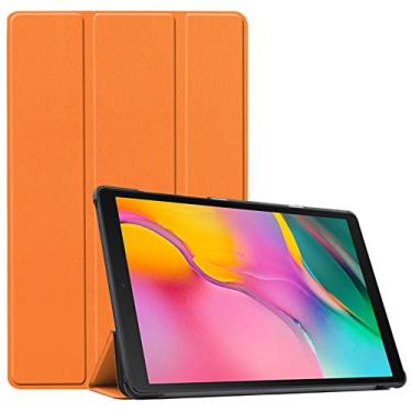 Imagem de Capa para tablet Galaxy Tab A8 2021 SM-X200, fina e leve com suporte para Galaxy TAB S7 TAB A7 Tab S5E Tab S6 Series (Tab A8 10,5" X205/X205 2021, Laranja)