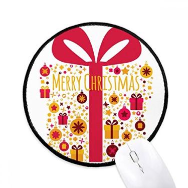Imagem de Tapete de mouse transparente com estampa de festival de Natal, tapete redondo para computador