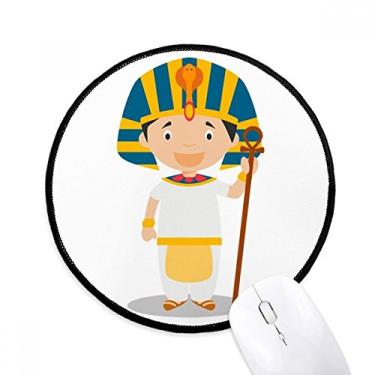 Imagem de Tapete de mouse de desenho animado do Egito com chapéu amarelo para computador