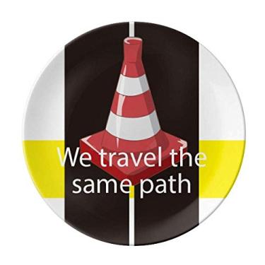 Imagem de We Travel The Same Path Prato decorativo de porcelana para mesa de jantar