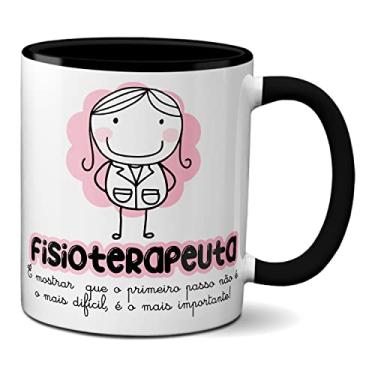 Imagem de Caneca Fisioterapeuta Mais Importante É Dar O Primeiro Passo (Preta)