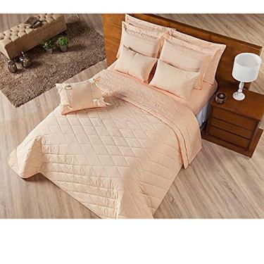 Imagem de Jogo de Cama Queen Premium 4 peças Algodão 200 Fios Casaborda Salmão
