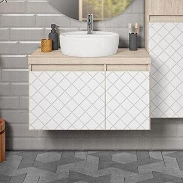 Imagem de Gabinete 1 Porta 1 Gaveta 80cm Mônaco Darabas Agardi Mezzo Blanco/branco