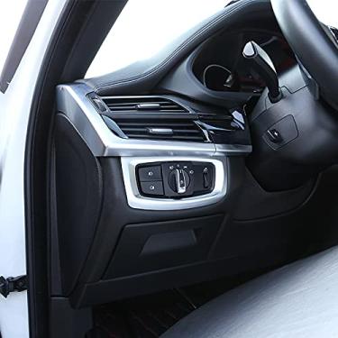 Imagem de JIERS Para BMW X5 F15 2014-2018, ABS cromado interruptor do candeeiro de farol decoração da moldura acessórios do carro