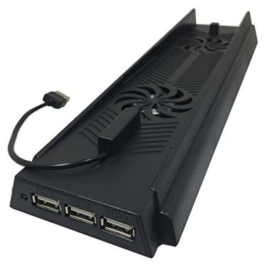Imagem de Base Suporte 2 Cooler Compatível Com PlayStation 4 Fat Carregador 3 USB PS4