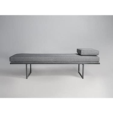 Imagem de Puff em Linho 140cm Galli Sofani Cinza/1455/grafite