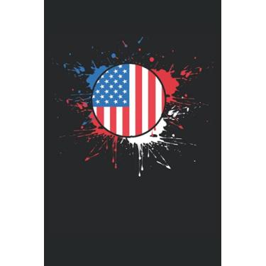 Imagem de American Flag - Paddle Ping Pong Table Tennis USA Flag: A Journal Size (6 x 9 inches) Notebook | Diary | Planner with 120 Dot Grid Pages
