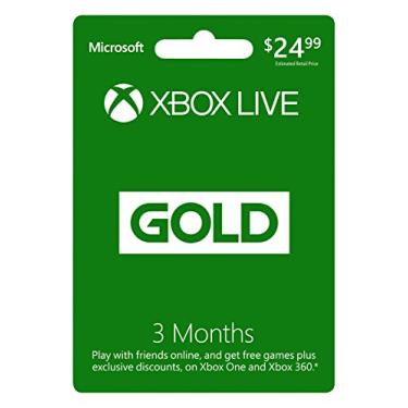 Imagem de Microsoft Xbox Live Gold - 3 meses - código 25 dígitos