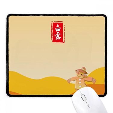 Imagem de Mousepad Circular White Dew Twenty Four Solar Term Tapete de borracha para jogos