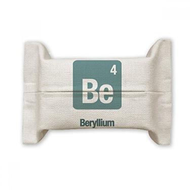 Imagem de Be Beryllium Elemento Quimímico Chem Suporte de Capa de Papel para Lenço de Algodão
