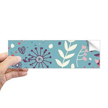 Imagem de DIYthinker Blue Leaf Flower Plant Paint Retangular Bumper Adesivo Notebook Janela Decalque