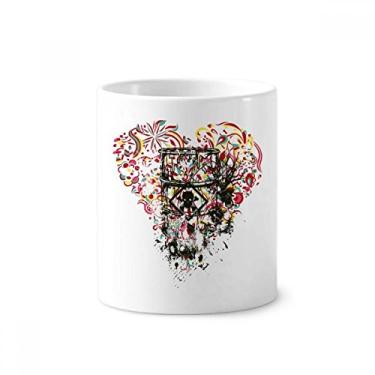 Imagem de Graffiti Street Coração Arte Ilustração Padrão Escova de Dentes Suporte Caneca Cerâmica Suporte Lápis Copo