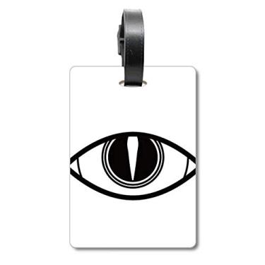 Imagem de Bolsa de viagem com estampa de vetor preta para decoração de olho, etiqueta para cartão de bagagem