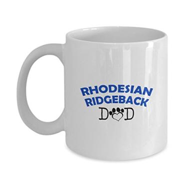 Imagem de Caneca divertida Rhodesian Ridgeback para casal - Rhodesian Ridgeback Dad - Rhodesian Ridgeback Mom - Presentes para amante Rhodesian Ridgeback - Ideia única de presente de cerâmica (papai)