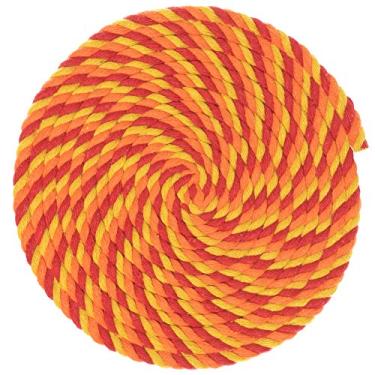 Imagem de Corda de artesanato de macramê de algodão torcido de 1/4 polegada de espessura – Grande variedade de opções de cor e padrão – Comprimentos de 10, 25, 50 e 100 pés, 50 Feet, Blazin'