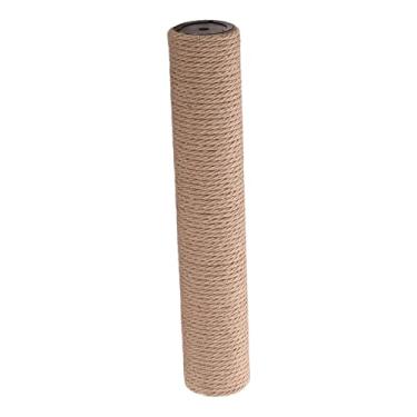 Imagem de Fenteer 1 peça de refil de poste de arranhar mastro de moagem garra de árvore de gato arranhador poste corda de sisal afiar brinquedo brincando de bricolage poste de arranhar gato, amarelo H 12,5 cm