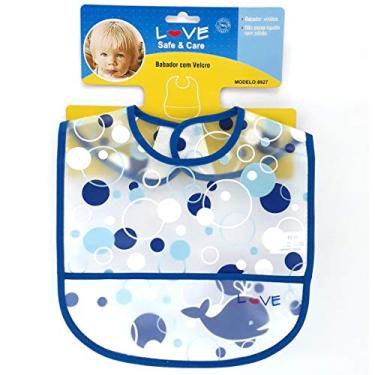 Imagem de Love Babador com Bolso Baleia, Azul