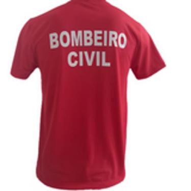 Imagem de Camisa Bombeiro Civil  Vermelha  Manga Curta - Oliveira Squad