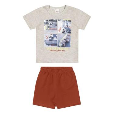 Imagem de Conjunto Infantil Menino Camiseta Bermuda Coton Elian