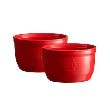 Imagem de Conjunto Ramekins Emile Henry em Cerâmica 10,5x6 cm Vermelho - 2 Peças