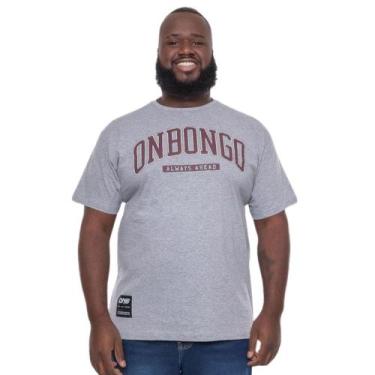 Imagem de Camiseta Masculina Onbongo Plus Size Ahead Cinza D945a