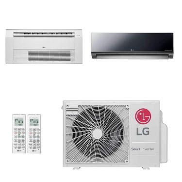 Imagem de Ar-Condicionado Multi Split Inverter LG 18.000 (1x Evap HW Artcool 9.000 + 1x Evap Cassete 1 Via 12.000) Quente/Frio 220V