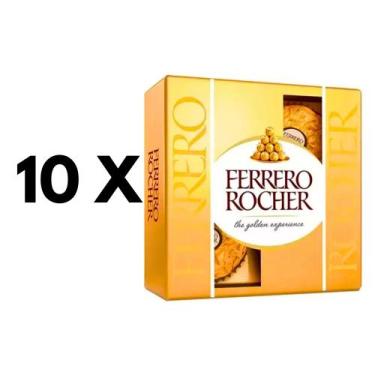 Imagem de Kit Chocolate Ferrero Rocher T4 - 10 Caixas / 4 Bombons Cada