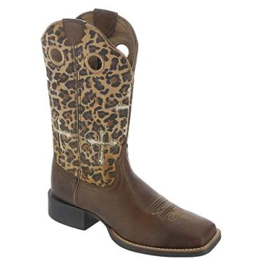 Imagem de ARIAT Botas Country Femininas Round Up Crossroads, Bronze envelhecido, 7