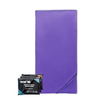 Imagem de TRYDE Toalha Microfibra Secagem Rápida 1,20mx60cm com Ziper Roxo para acampamento, praia, academia, natação