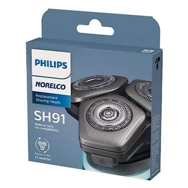 Imagem de Philips Norelco Lâminas de Barbear SH91/52 para Série 9000 (S9xxx) e S9000 Prestige (SP98xx) - Lâminas de Precisão Autoafiantes (3 Peças)