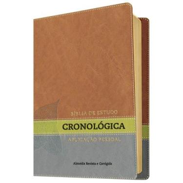 Imagem de Biblia De Estudo Cronologica Luxo Aplicacao Verde - Cpad