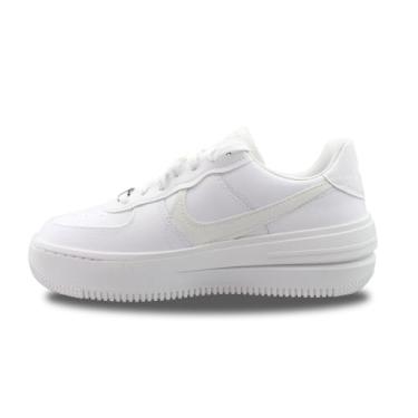 Imagem de Nike Womens Air Force One PLT.AF.ORM Sneakers (White/Summit White-White-White, 9.5)