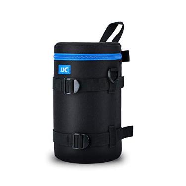 Imagem de JJC Estojo lente de câmera para Canon RF 600 mm EF 70-200 mm para Nikon Nikkor AF-S 70-200 mm AF 80-200 mm e mais, bolsa protetora de lente de poliéster com zíper tamanho interior 4,3 x 8,9 polegadas