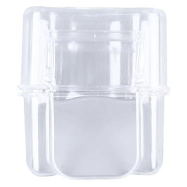 Imagem de Dispensador de água para Papagaio, Alimentador de Pássaros Suspenso Com Tampa, Caixa de Comida de Pássaro de Plástico Transparente para Varanda Doméstica, Evita Respingos de Comida