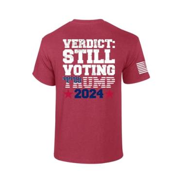 Imagem de Trenz Shirt Company Camiseta masculina divertida de manga curta Verdict Still Trump 2024, Cereja Antiga, M