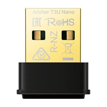 Imagem de TP-Link Adaptador Nano USB WiFi para PC (Archer T3U Nano) - AC1300 Adaptador transceptor de rede sem fio de banda dupla 2.4G/5G para PC desktop, tamanho de viagem, suporta Windows 11, 10, 8.1, 8, 7 /