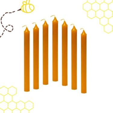 Imagem de Vela Palito De Mel Amarela Kit Com 1kg (30 Velas) - Oferta