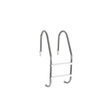 Imagem de Escada para Piscina Tradicional 1 1/2" em Aço Inox 2 Degraus Anatômicos em ABS - Sodramar