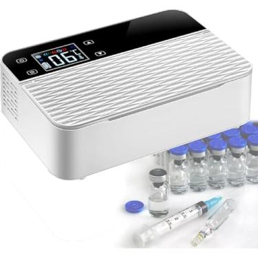 Imagem de Refrigerador de medicamentos e refrigerador de insulina para carro Pequeno refrigerador de insulina portátil Refrigerador de medicamentos para viagens Recipiente refrigerado com display LCD