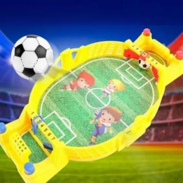 Imagem de Mini Arena De Futebol Tipo Fliperama Portátil Pinball Gol Copa Do Mundo A Mesa Lançador Bola Criança AMARELO