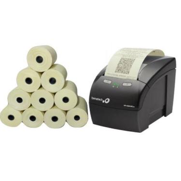 Imagem de Bobina Termica 80X40 Caixa Com 30 Rolos - Rf Bobinas Térmicas, Amarelo