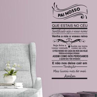 Imagem de Adesivo Decorativo De Parede Quarto Sala Oração Pai Nosso - Papel e Pa