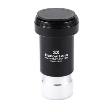 Imagem de Bysameyee Lente Barlow 3X, lente Barlow de metal totalmente multi-revestida de 3 cm com interface de conexão de câmera M42 para telescópio ocular