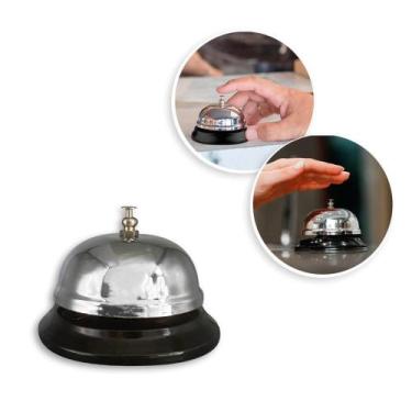 Imagem de Campainha Sino De Mesa Recepção Hotel Escola Restaurante Bar - Western