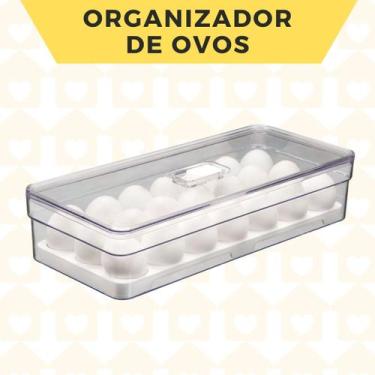 Imagem de 2 UN Organizadores Modular Acrilico Com Porta Ovos P/ Cozinha - PLASTU
